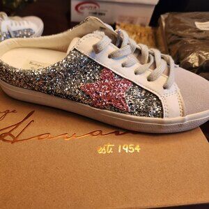 Vintage Havana Silver Slip-on Sneaker with Pink Star